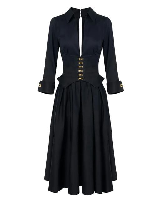 knee length dresses for ladies Abito Midi in Maglia Argilla Elisabetta Franchi  FerrarisBoutique