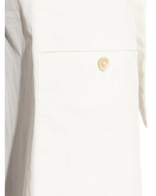 Pantalones Con Bolsillos De Parche Jil Sander de color White