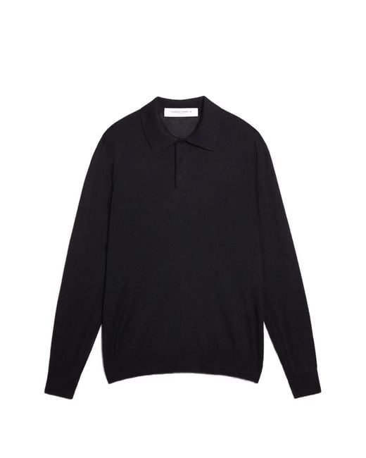 Golden Goose Deluxe Brand Blue Wool Polo Shirt for men