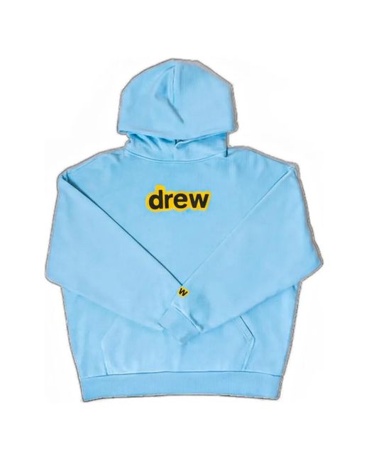 Drew Blue Mascot Logo-Print Hoodie for men