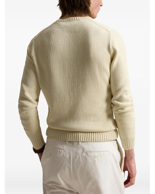 Polo Ralph Lauren White Polo Pony-Embroidered Jumper for men