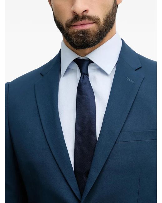 Lindbergh Blue Button Suit (Set Of Two) for men