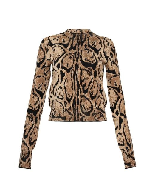 Stella McCartney Black Cloud Leopard Top