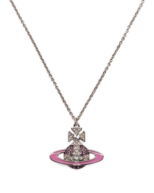 Vivienne Westwood Metallic Crystal-embellishment Orb-pendant Necklace