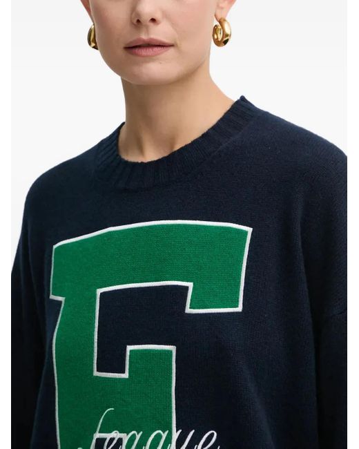 From Future Blue Letter-Graphic Cashmere Pullover