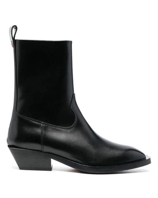 Aeyde Black Leather Ankle Boots