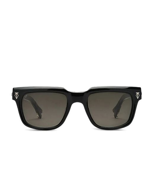 T Henri Eyewear Black Eckige Astro Sonnenbrille Mit Schlüsseldetail