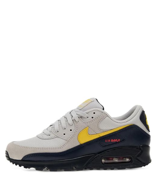 Nike Blue Air Max 90 Logo-Patch Sneakers for men