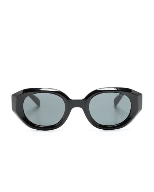 Emporio Armani Black Oval-Frame Sunglasses for men