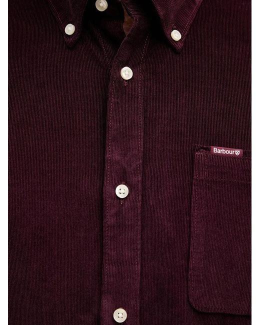 Barbour Red Buttoned Corduroy Shirt for men