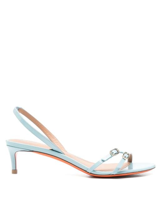 Santoni レザーサンダル White
