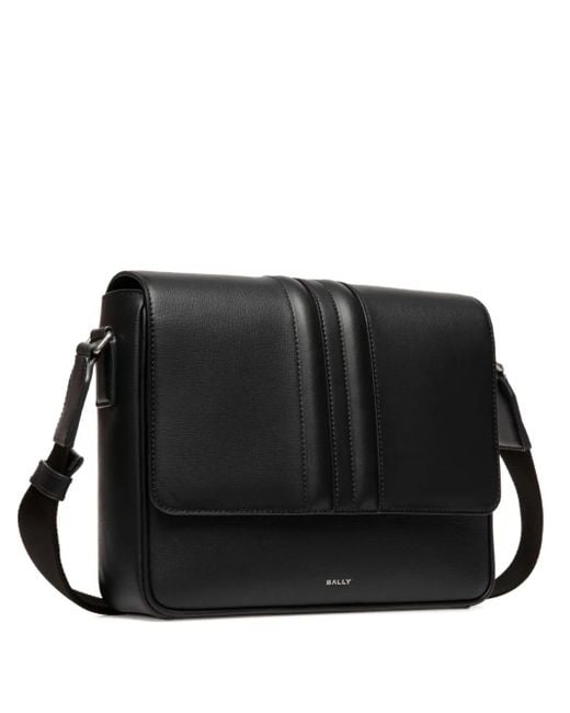 Bally Mythos Umhängetasche mit Streifendetail in Black für Herren