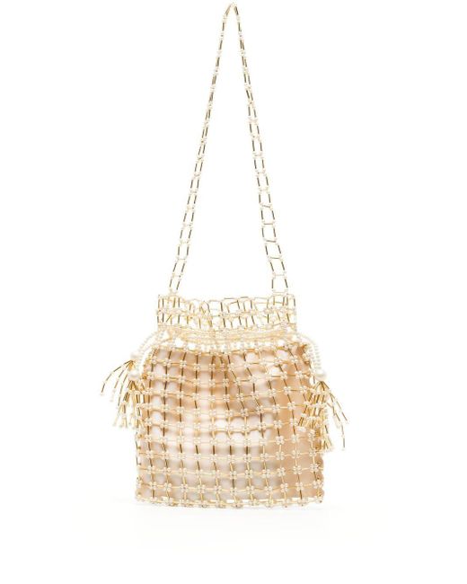 Vanina Pearlembellished Shoulder Bag in White Lyst UK