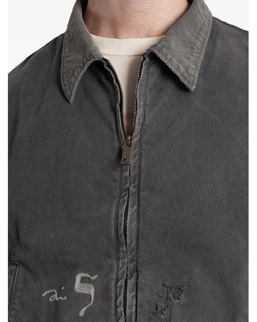 Enfants Riches Deprimes Gray Distressed Denim Jacket for men