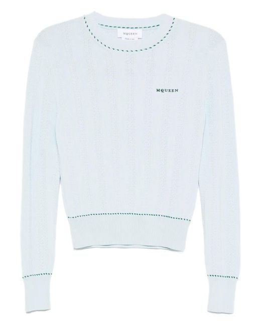 Alexander McQueen ロゴ セーター Blue