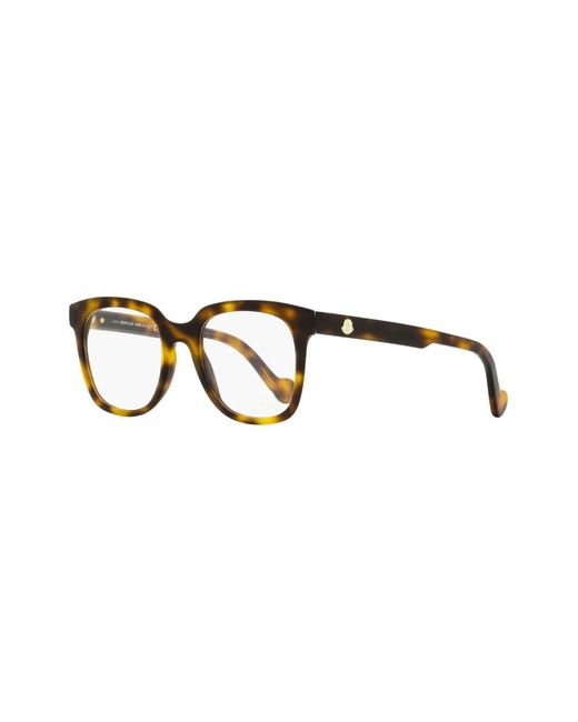 Moncler Brown Tortoiseshell Square-Frame Glasses