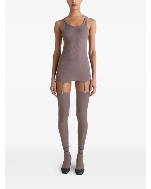 Lemaire Brown Ribbed Suspender Vest
