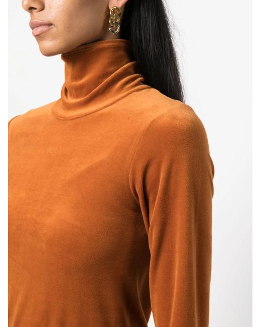 Forte Forte Top Met Fluwelen Effect in het Orange