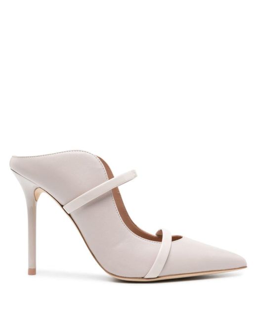 Malone Souliers Pink 100mm Maureen Leather Mules