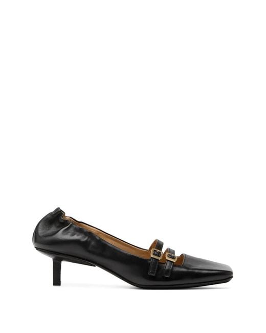Marsèll Black Schiacciata Square-Toe Pumps