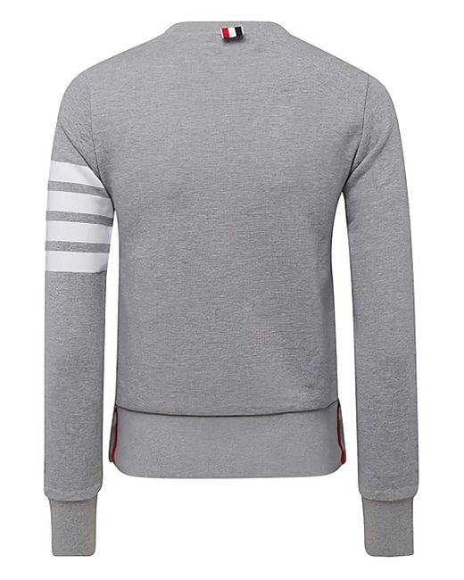 Thom Browne Gray Loopback 4-Bar Sweatshirt