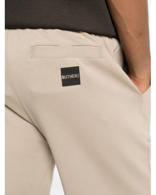 OUTHERE White Drawstring Logo-Patch Shorts for men