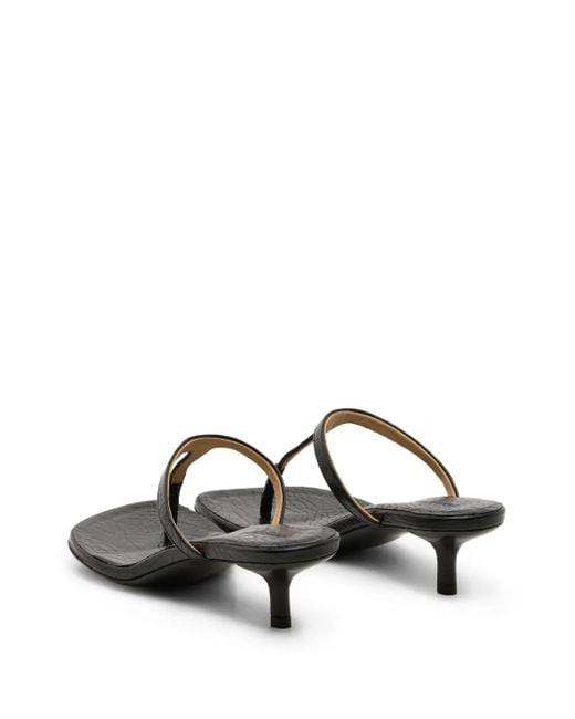 Marsèll Black Sottiletta Leather Sandals