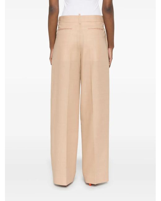 Victoria Beckham Natural Tailored Trousers
