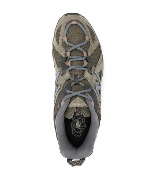 New Balance Gray 610V1 Lace-Up Leather Sneakers