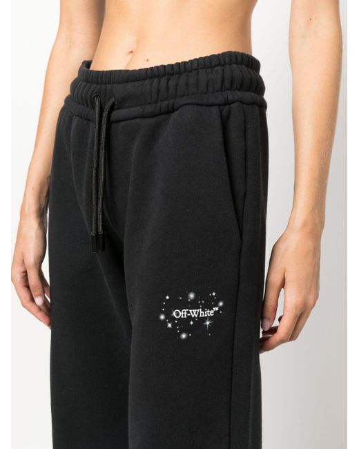 Pantalon de jogging en coton à logo imprimé Off-White c/o Virgil Abloh en coloris Black