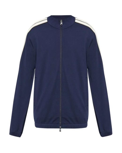 Moncler Blue Side-Stripe Track Jacket for men