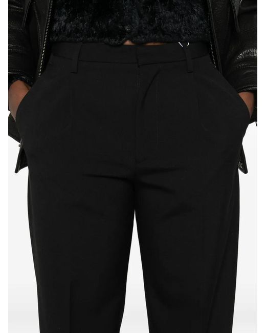 MM6 by Maison Margiela Black Pleat-Detail Trousers