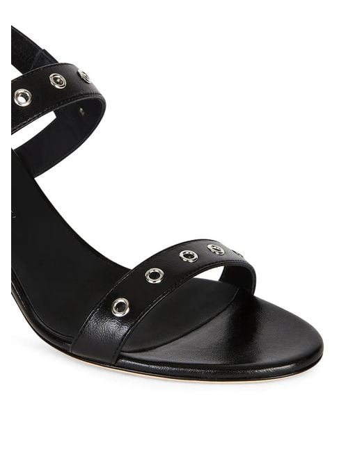 Giuseppe Zanotti Black Eyelet Applique Sandals