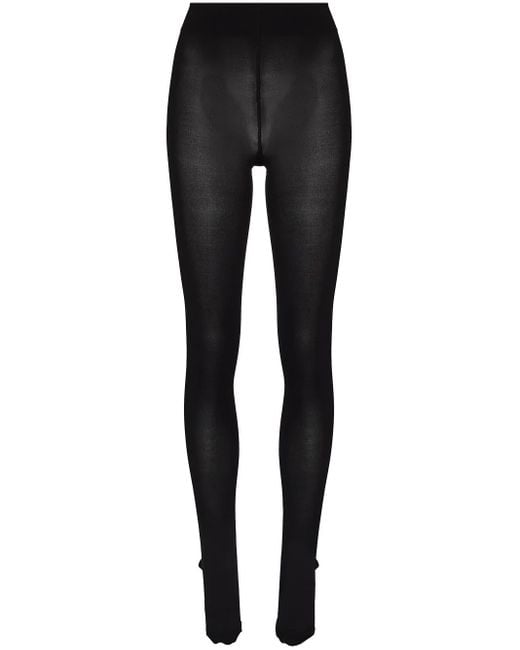 Wolford Black Semi-Sheer Tights