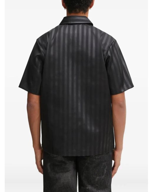 Adidas Black Striped Logo Polo Shirt for men
