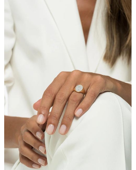 Yvonne Léon White 18Kt Diamond Signet Ring