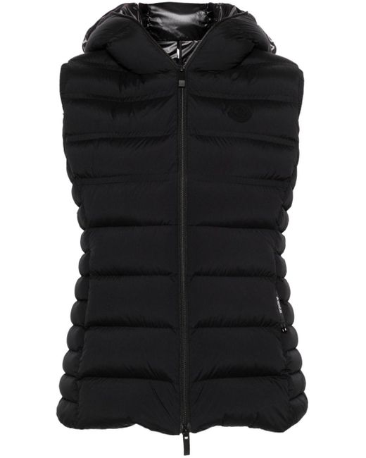 Moncler Black Logo-Patch Quilted Gilet