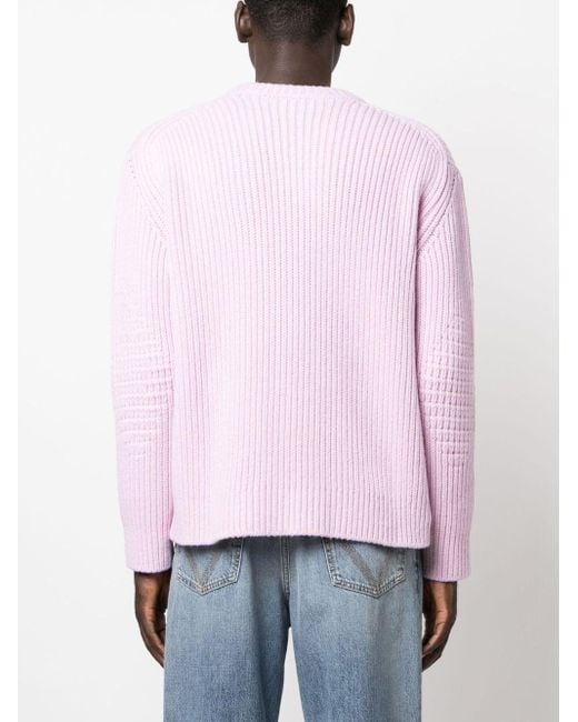 Bottega Veneta Pink Ribbed-knit Sweater - Men's - Wool/cashmere for men