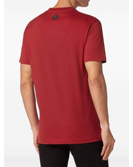 メンズ Philipp Plein ロゴ Tシャツ Red