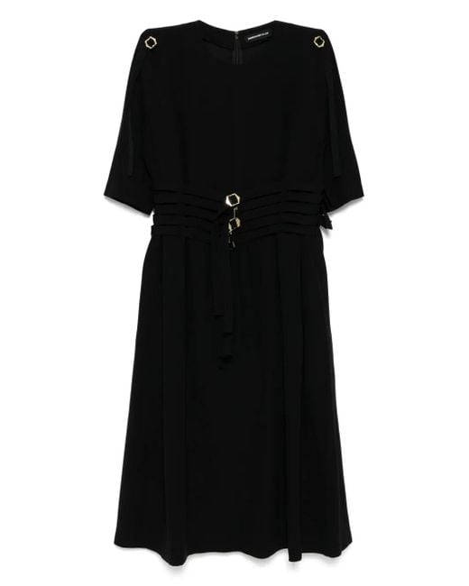 Undercover Black Kleid Mit Kurzen Ärmeln