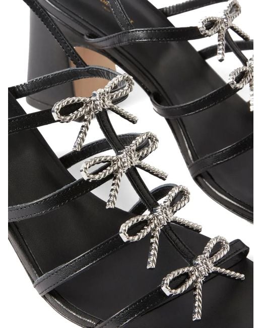 Claudie Pierlot リボンディテール ストラップ サンダル Metallic