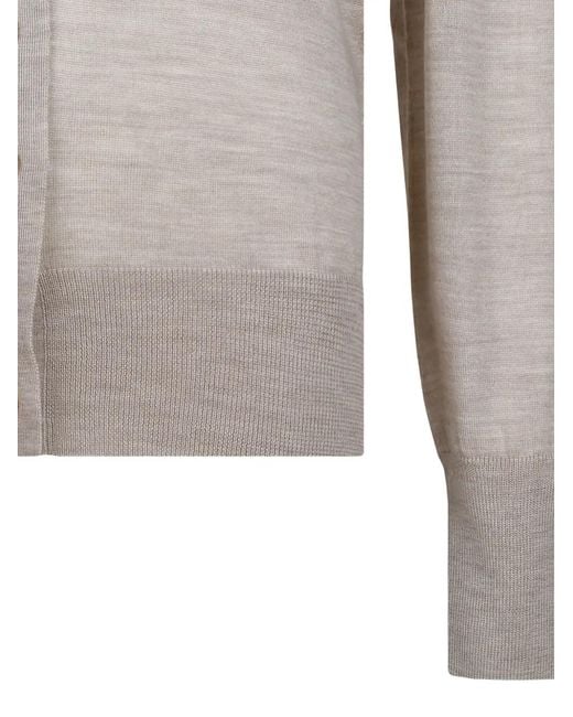 Cárdigan Con Botones Jil Sander de color Gray