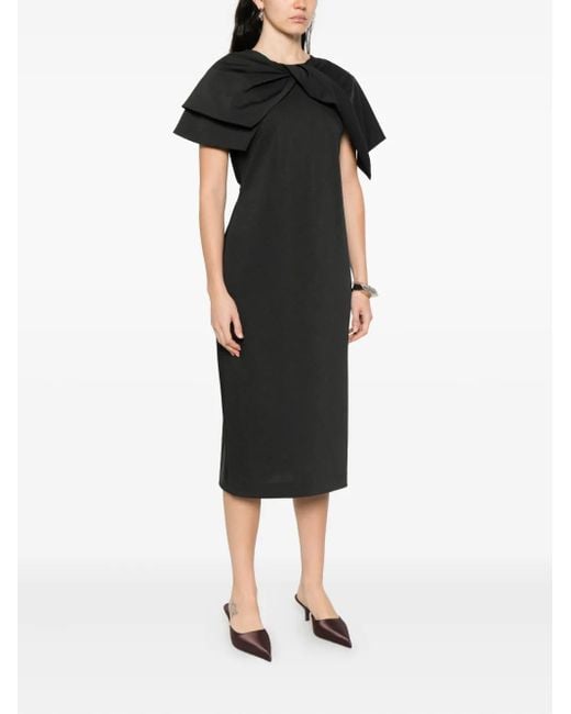 Alberta Ferretti Black Elastan Dress