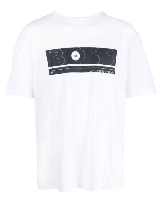T-shirt girocollo con logoBOSS by HUGO BOSS in Cotone da Uomo colore Bianco  | Lyst