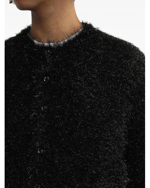 メンズ Simone Rocha テクスチャード カーディガン Black