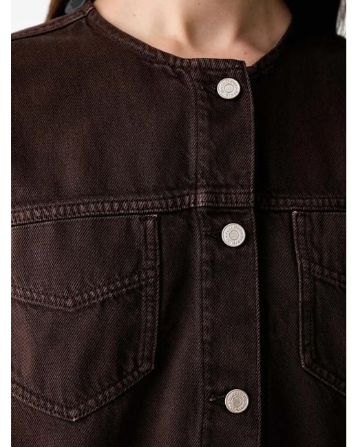 Marc O' Polo Black Drawstring-Hem Sleeveless Denim Vest