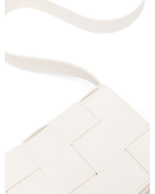 Bottega Veneta White Small Cassette Cross Body Bag