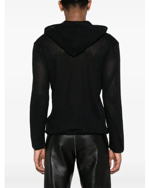 Jersey con parche del logo Courreges de hombre de color Black