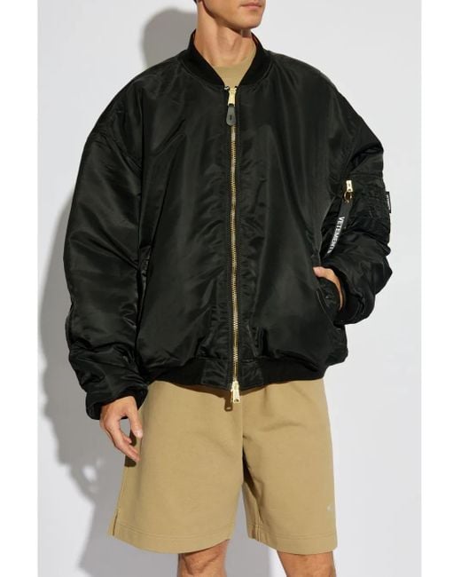 Vetements Black X Alpha Industries Reversible Bomber Jacket for men