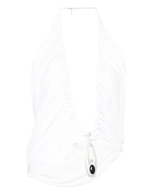 Christopher Esber White Lavalliere Top